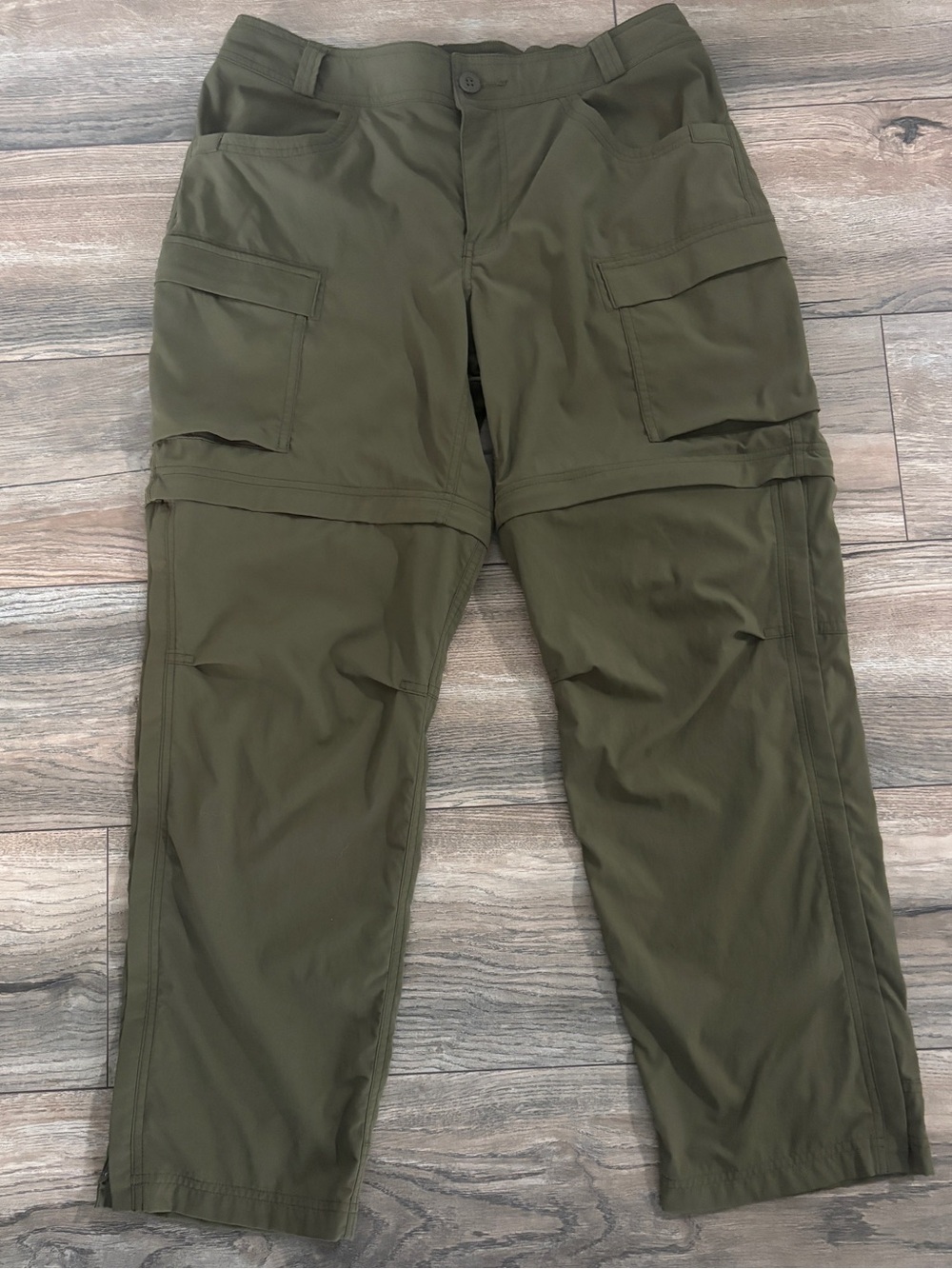 REI Olive Green Women's Cargo Zip-Off Pants